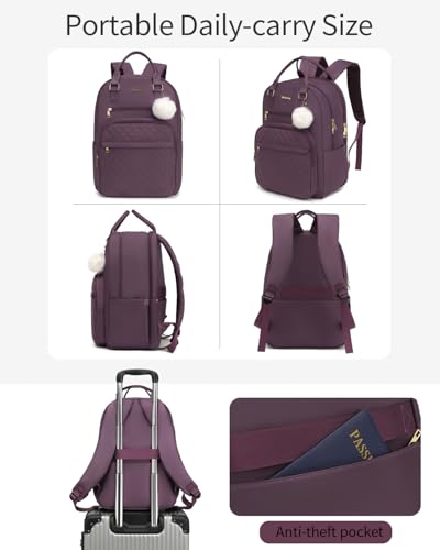 Image of School Backpack for Teen Girls Women, Quilted Bookbag for College High School Travel Work