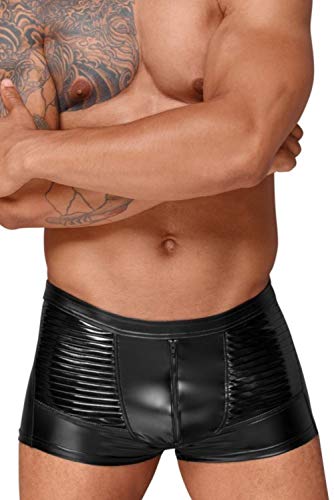 Short PVC noir à plis décoratifs pour vos soirées underground - 5