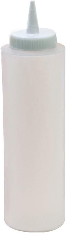 Sunnex M03016 Sauce Bottle, Clear/White, 24Oz, Plastic