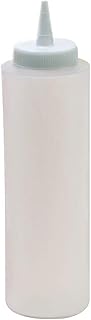 M03016 Sauce Bottle, Clear/White, 24Oz, Plastic