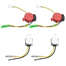 On Off Switch Engine Kill Switch with 2 Low Oil Sensors Fit for Honda GX120 GX160 GX200 GX240 GX270 GX340 GX390 2 Sets