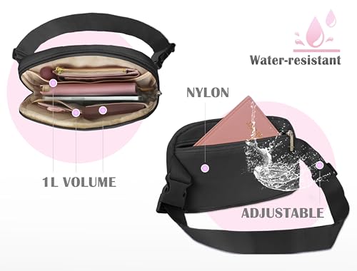 Image of COSHAYSOO Initial Letter Fanny Pack for Girls Personalized Christmas Birthday Gifts for 6 7 8 9 10 11 12 Year Old Teen Girl, Girly Fashion Crossbody Purse Belt Bag Preteen Tween Trendy Stuff Black H