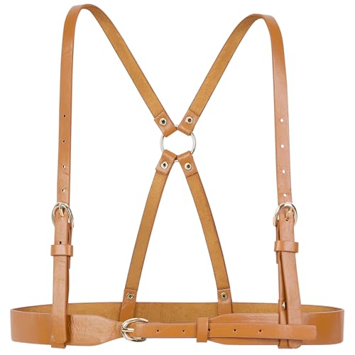 Women Punk Waist Belt, Leather Strap Body Harness Gothic Wide Belts, Rave Party Cosplay Costume Halloween