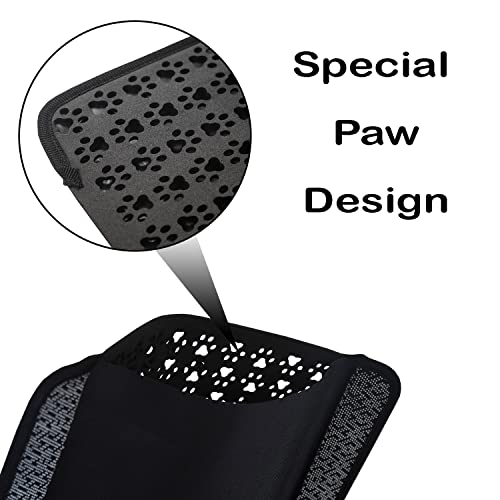 Cat Litter Mat Litter Trapping Mat, Double-Layer Kitty Paw Design Mat, Waterproof, Easy To Clean, Non-Slip, Scatter Control, Sifting (Black) #TOP5
