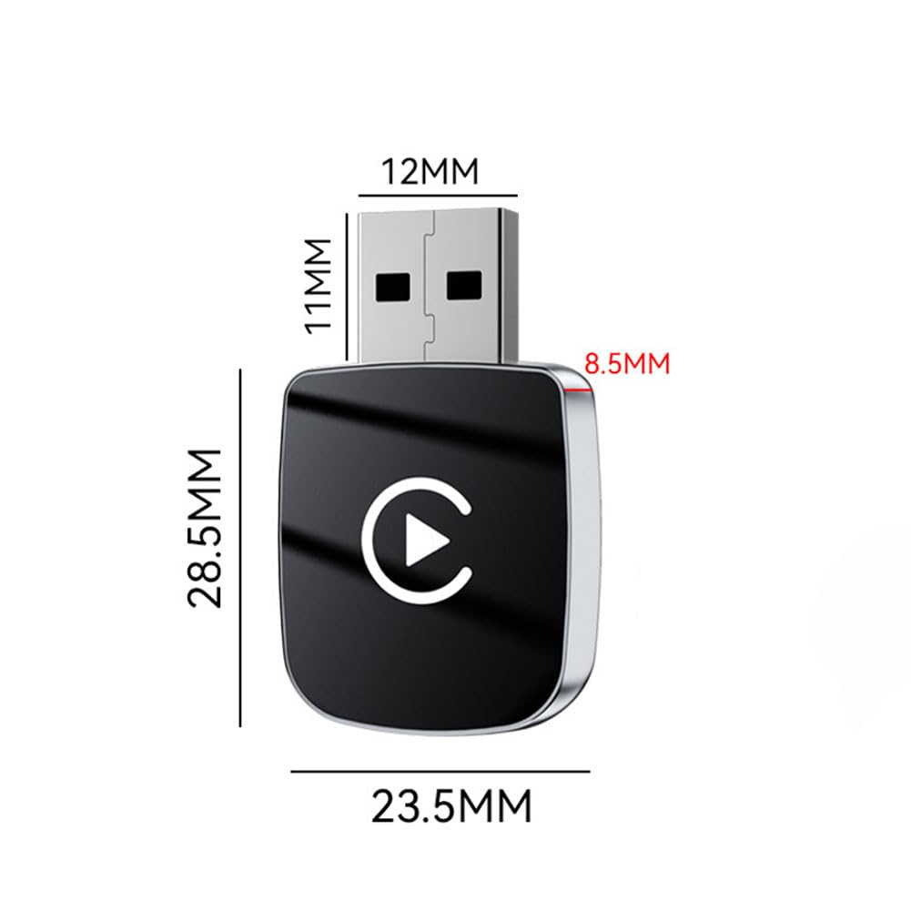 Adaptateur Carplay sans Fil pour Porsche Macan 2017-2025, Adaptateur CarPlay/Android Auto sans Fil, Convertisseur Filaire vers sans Fil, Plug Play,Black