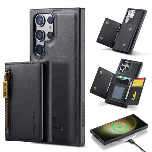 Coque amovible 2 en 1 Samsung S23 Ultra portefeuille cuir à fixation magnétique