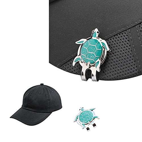 Feijinmao 3 Pcs Golf Ball Markers Assorted Patterns Golf Cute Cap Cute Tortoise Pattern Golf Hat Clip Cartoon Shape Magnetic Golf Ball Marker Stainless Steel Golf Accessory Golf Ball Marker #TOP2