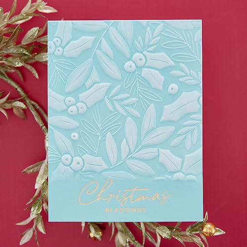 image for Spellbinders E3D-060 Holly & Foliage 3D Embossing Folder from The De-L