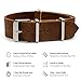 Benchmark Basics Leather Watch Band - Crazy Horse Oiled Leather One-Piece Watch Straps for Men & Women - 20mm, Dark Brown