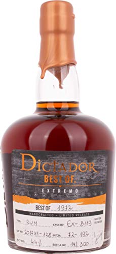 Dictador Best Of 1972 Extremo Colombian Rum Limited Release 44% Vol. 0,7L