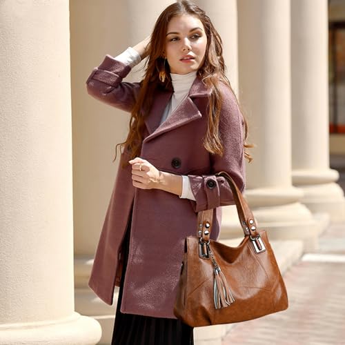 PORRASSO Women Handbags Fashion Hobo Shoulder Bag Ladies Crossbody Bag Large Tote Purse2