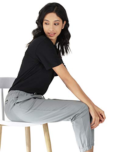 Image of The Souled Store Womens and Girls Solid Cotton Woven Joggers