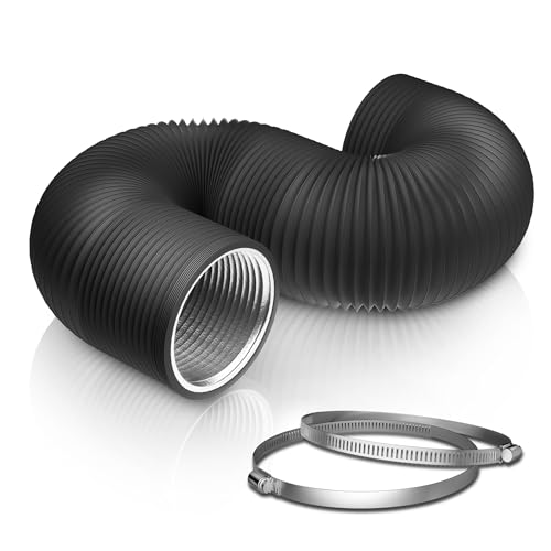 14 Inch 12ft Aluminum Ducting-4 Layer Protection Dryer Vent Hose for HVAC Heating Cooling Ventilation and Exhaust, 2 Clamps Included