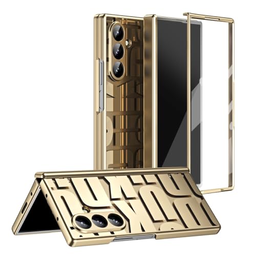 ^yʃP[XASamsung Galaxy Z Fold 7ΉAqW+JYveN^[tAϏՌtیJo[idCbLjAn[hی{fBiPCjt(Gold)