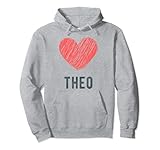Theo Heart Love Favorite Name Pullover Hoodie