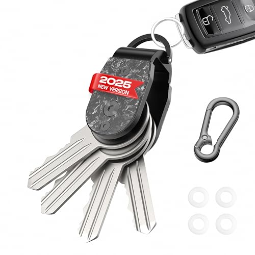 Image of QEG Key Organizer,Keyholder Keychain, Compact Metal Key Case, Minimalist Key Fob,Keychain For Men,Holds 2-6keys