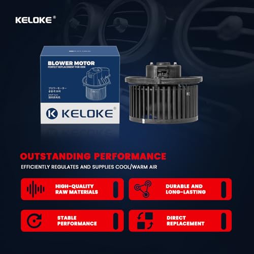 Image of KELOKE HVAC Heater Blower Motor Fan Fits for 2012-2021 Nissan NV1500 NV2500 NV3500, 2017-2021 Titan, 2016-2021 Titan XD, with Fan Cage, Replace# 700314 272201PA0A