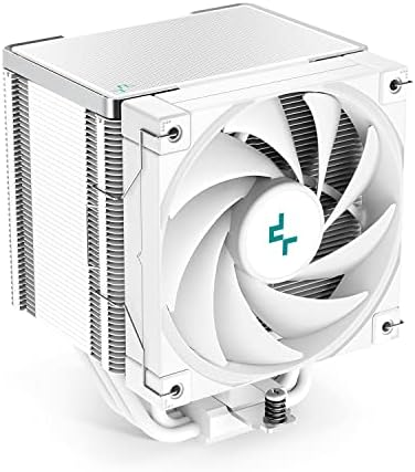 DeepCool AK500 WH White CPU Air Cooler 240w TDP All-White Giant Single-Tower 6mm x 5 Copper Heatpipes CPU Cooler White with FDB 120mm PWM Fan 68.99CFM Airflow Intel LGA 1700/1200/1151/1155 AMD AM5/AM4