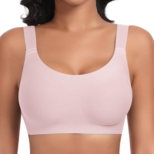 Image of Wireless Bras for Women No Underwire Seamless Full Coverage Comfortable Everyday Bra with Medium Support