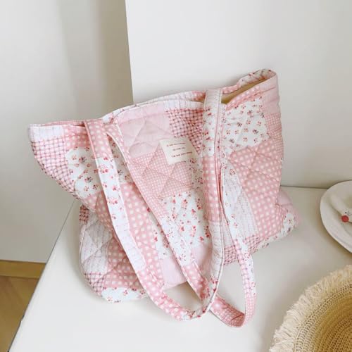 Bolso Tote pequeño acolchado floral con cierre de cremallera miniatura 2