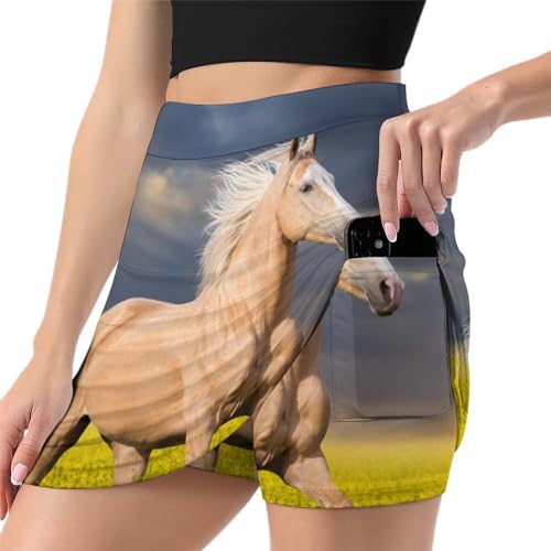 Jupe de tennis Cheval des Champs femme avec short intégré pour le sport