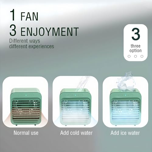 Climatiseur portable de camping et chambre mini refroidisseur d'air USB vert