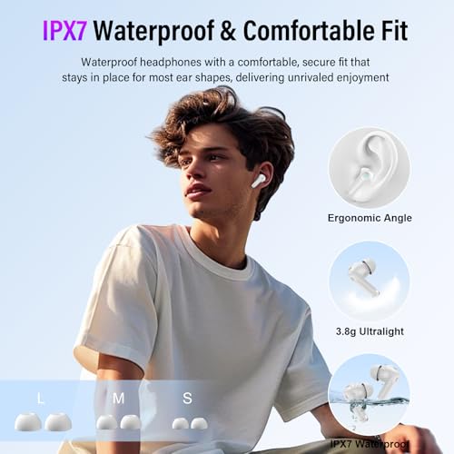 Active Noise Cancelling Ear Buds 48H Wireless Earbuds with Touch Screen - image 8