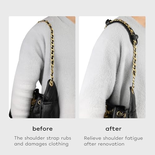 Image of GIVLEFLY Shoulder Strap Pad for Purse and Tote Bags, Soft Nylon Cushion Cover, Snap-On Protector for Flat Handbag & Crossbody Straps