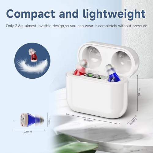 Image of Aika AG-7912 16 Channel CIC Rechargeable Digital Hearing Aid Sound Amplifier Machine for Deaf with Smart LED Display, Technology, Auto Noise Reduction (For Both Ear, with Dry Kit and 1 Year Warranty)