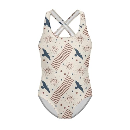 Image of Girls One Piece Swimsuit 3D Sequin Glitter Cross Back Quick Dry Sparkly Bathing Suit for Beach Pool 5-14Y