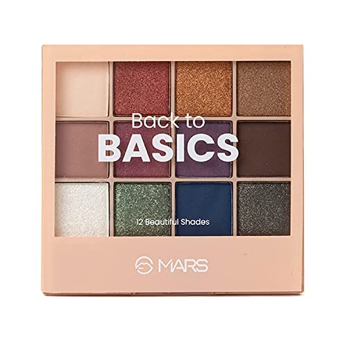 MARS 12 Shades Back to Basics Eyeshadow Palette with Free Applica...