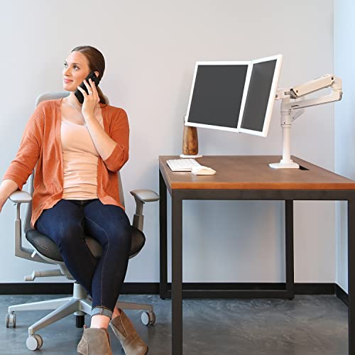 Image of Ergotron - LX Vertical Stacking Dual Monitor Arm, VESA Desk Mount - for 2 Monitors Up to 24 Inches, 7 to 20 lbs Each - White
