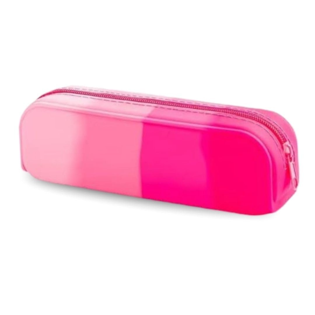 Tinker Squad Silicone Pencil Box Pouch for Girls & Boys | Aesthetic Pouches for Stationery for School | Pencil Case Pouch | Pencil Bag for School | Pen Pencil Pouches for College Girls Boys, Pink-image-3