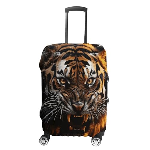 Ferocious Tiger Printed Luggage Cover Protector, Fits 18-32 Inch Luggage