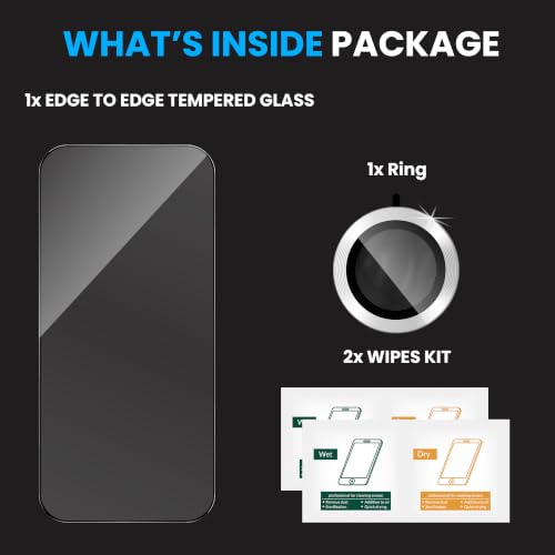 Image of FIRST MART Tempered Glass for Xiaomi 17 Ultra 5G with Silver Camera Ring Guard & Installation Kit | HD Clear Edge-to-Edge Screen Protector, Scratch Resistant, Case-Friendly | Pack of 1