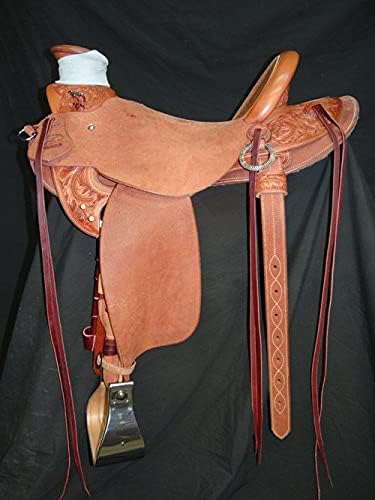 BNB International Handmade Wade Tree A Fork Roping Ranch Work Premium Western Saddles for Horses Leather Equestrian Trail Horse Saddles Tack Size: 10"-18" inches Seat Available MO89