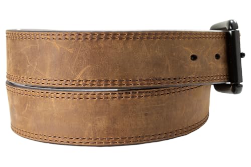 ARIAT Men's Reinforced Elastic Insert Work Leather Belt4