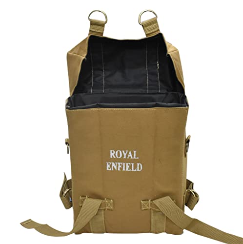 Image of Canvas Touring Side Bag 20ltr Compatible with RE All Bikes 350 /500cc All Bikes (Tan)