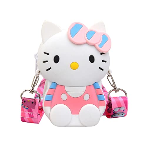 Sac a Main Fille -Tomicy Hello Kitty Sac bandoulière Fille, Sac Messager, Petit Sac à Main Fillette, Mini Sacoche Enfant Bandoulière pour Cadeau enfant avec bandoulière réglable (rose)