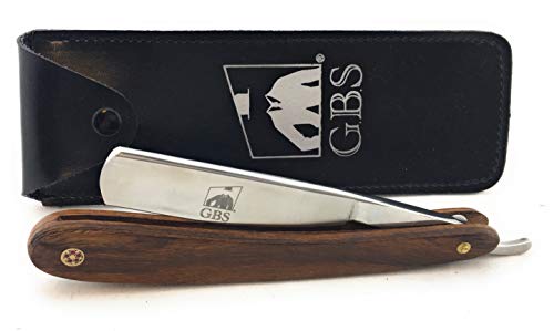 G.b.s Straight Edge Steel Barber Shaving Straight Razor, Handmade, Sharp, Carbon Steel Blade, Vintage Wood Handle #TOP19