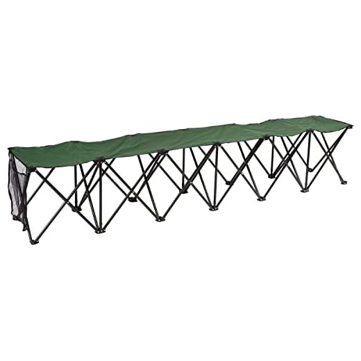 Trademark Innovations Portable 6-Seater Folding Team Sports Sideline Bench (Green)
