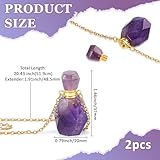 SUPERFINDINGS Botellas de perfume collar de cristal botellas de...