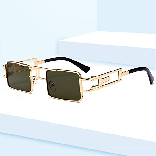 COTIA Retro Rectangle Steam Punk Sunglasses Men Women Small Square Sun Glasses Vintage Metal Frame Driving Eyewear4