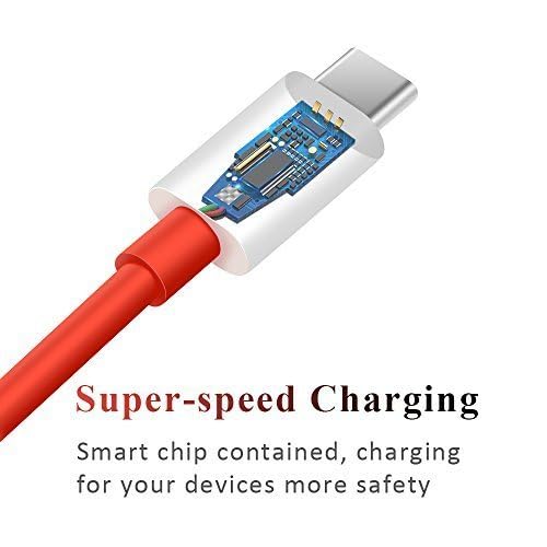 Image of Original 65 Watt Charger with Cable Compatible for One Plus 9|9 Pro 8|8 Pro|7 Pro|7T|7T Pro|7|6T|6|5T|5|3T|3|Nord N10 5G (Adapter and Cable), White (BB24)