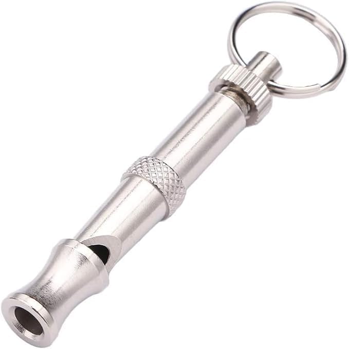 Opemg 1Pc Silver Adjustable Ultrasonic Dog Whistle,Portable Whistle Pet Whistle Supersonic Whistle Dog Whistles for Pet Training,Training and Behavior Aids,Dog Whistle Training,Dog Whistles