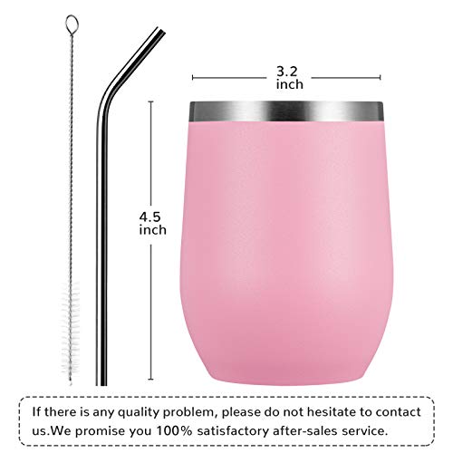 Meway 12Oz Wine Tumbler Mix Color 16 Pack Bulk Gifts For Women, Vacuum Stainless Steel Travel Mug With Lid,Insulated Stemless Wine Cup Glass For Coffee,Cocktails,Drinks(Mix,Set Of 16) #TOP3