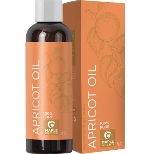 Apricot Kernel Seed Oil for Skin - Aromatherapy Apricot Oil for Hair Skin and Nails plus Moisturizing Body Oil Massage with Anti Aging Benefits - Vitamin E and C Rich Face Oil for Dry Skin Care