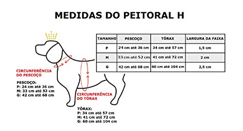 Coleira Peitoral H Com Guia Piazza Para Cachorros Pequeno Porte Tam P