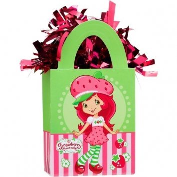 amscan Peso per palloncini da bambina, con motivo fragole, 161,6 g, rosa/verde