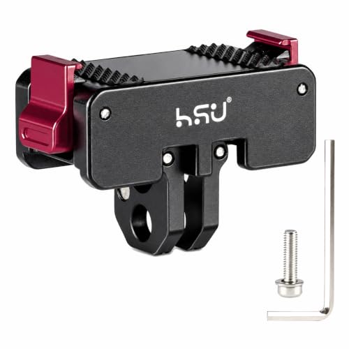 HSU���C���b�`�}�E���g DJI Osmo Action 6/Osmo Nano�p �܂肽���ݎ��N�C�b�N�����[�X�A�_�v�^�[ 1/4�C���`-20�l�W���O�r�R�l�N�^�|�[�g�t�� ���^���f���A�����b�`�f�U�C�� DJI Osmo Action 6�A�N�Z�T���[